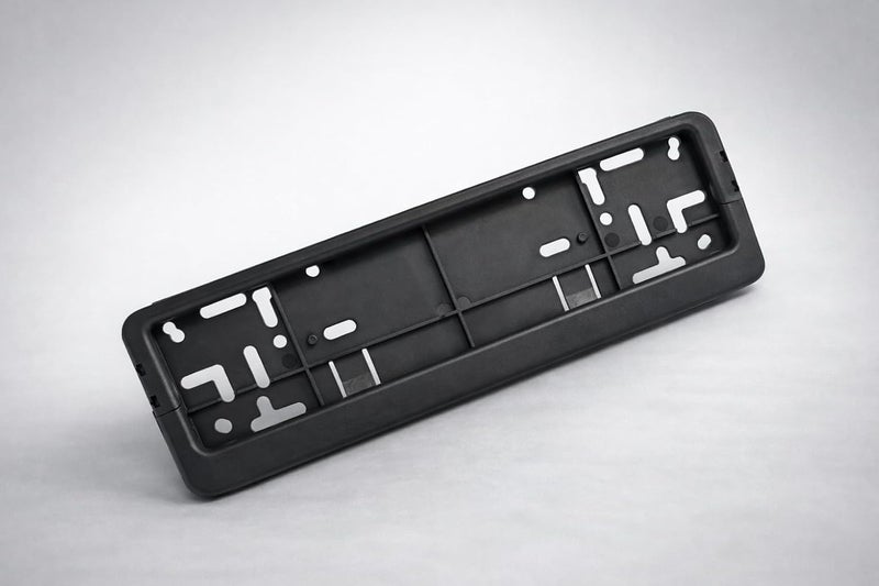 ETAVA Car Number Plate Side Mount Frame 31x10cm Luxury Sport Mini License Plate Holder 1 Piece Front Bumper UAE Universal Vehicle Registration Plate Bracket Black ABS for Dubai Abu Dhabi Sharjah.. - Image 3