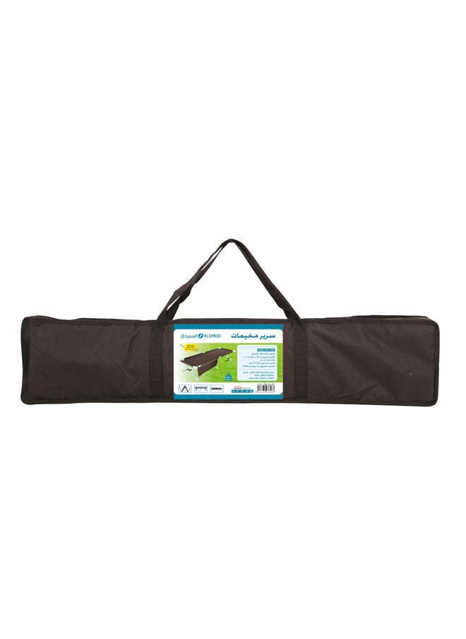 AL SANIDI Camping Cot, Travel Cot for Camping,  Brown, Size 80*210 Cm  - Image 4