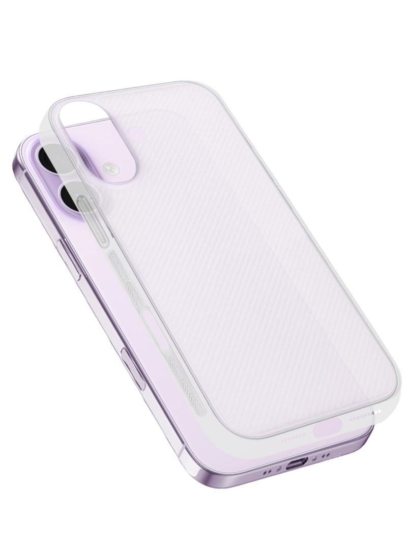 2 Packs Case Cover for iPhone 17 - Sturdy Durable Ultra-Thin Case - Air Skin Line Design Transparent Back Cover - Drop Protection Cover with 3D Screen Protector - White - Image 5