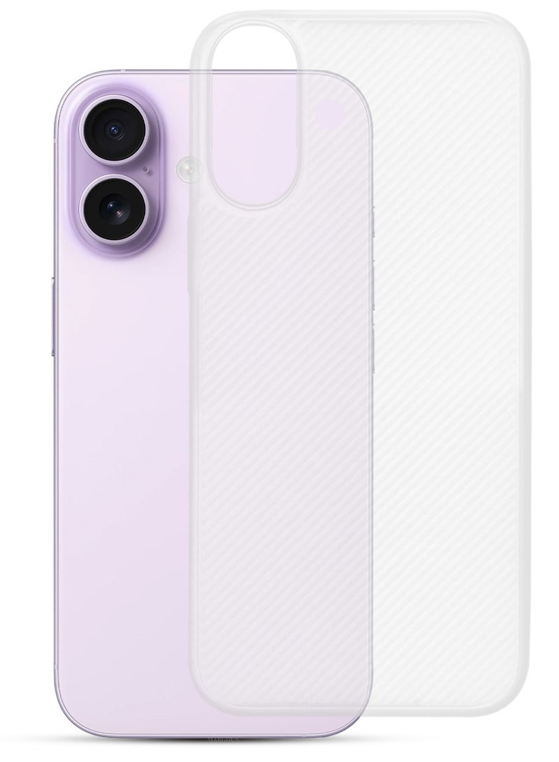 2 Packs Case Cover for iPhone 17 - Sturdy Durable Ultra-Thin Case - Air Skin Line Design Transparent Back Cover - Drop Protection Cover with 3D Screen Protector - White - Image 2