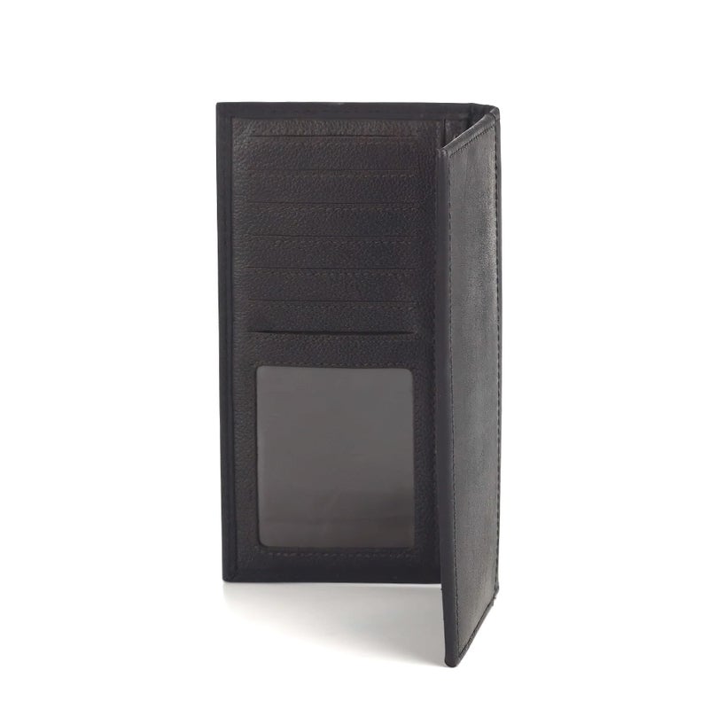 ARIAT Men's Black Leather Bifold Wallet with Embossed Logo - Image 3