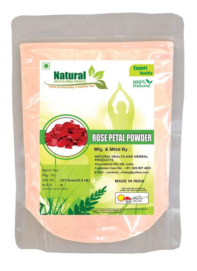 Natural Health and Herbal Products - Natural Rose Petals (Rosa Centifolia) Powder For Glowing Pink Skin Naturally By Natural Health & Herbal Products Pack Of 1 (227 Grams) - Image 1