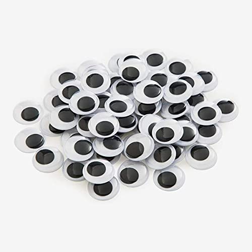 3A Featuretail Googly Eyes Wiggle Eyes Doll Eyes Art and Craft Eyes Black/White (200 Pieces, 10mm) - Image 2
