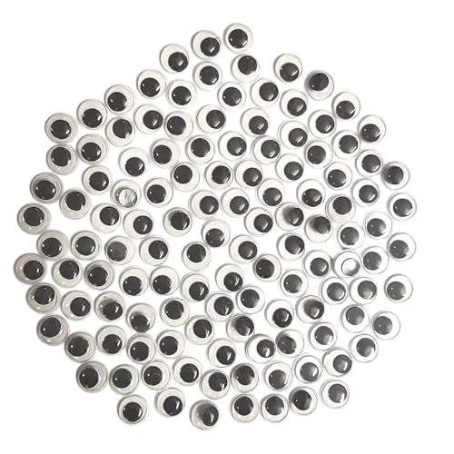 3A Featuretail Googly Eyes Wiggle Eyes Doll Eyes Art and Craft Eyes Black/White (200 Pieces, 10mm) - Image 1