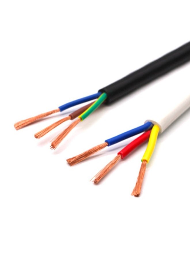 RVV GB Pure Copper Core Sheath Line 2 3 4 Core 1.5 2.5 Square Soft Cable Control Flame Retardant Power Cord-Color:Rvv 3 Core*4.0 Square