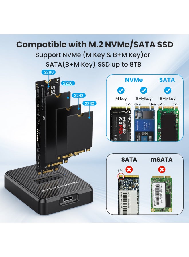 M.2 Solid State Read And Write Hard Disk Base NVMe/SAT A Protocol Hard Disk Copy Solid State Ssd Hard Disk Box Typec-Color:Nvme Single Protocol - Image 4