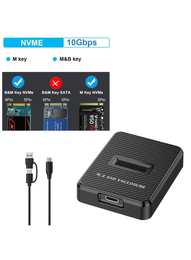 M.2 Solid State Read And Write Hard Disk Base NVMe/SAT A Protocol Hard Disk Copy Solid State Ssd Hard Disk Box Typec-Color:Nvme Single Protocol - Image 1