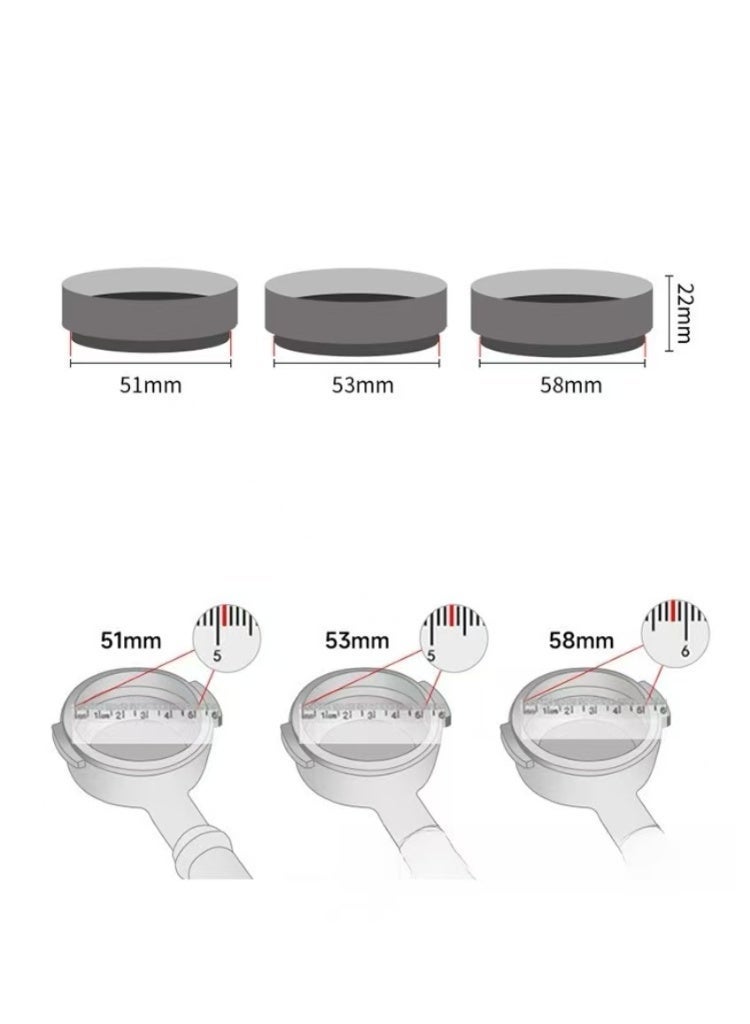 Chabeia 51mm Magnetic Espresso Dosing Funnel,  Lightweight Coffee Machine Dosing Ring with 4 Magnets, Compatible with Filter Espresso Dosing Funnel (Silver) - Image 2
