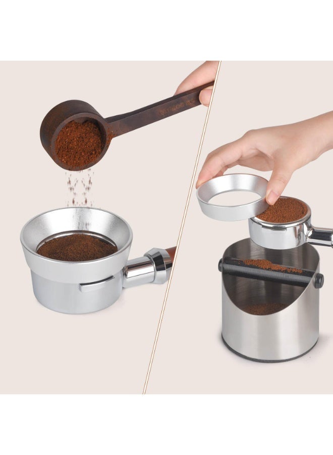 Chabeia 51mm Magnetic Espresso Dosing Funnel,  Lightweight Coffee Machine Dosing Ring with 4 Magnets, Compatible with Filter Espresso Dosing Funnel (Silver) - Image 3