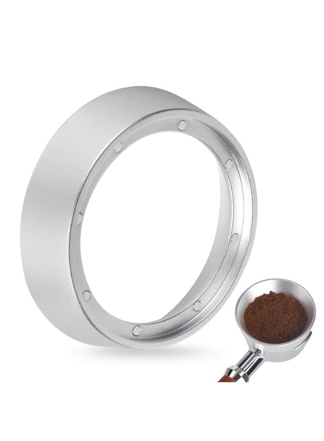 Chabeia 51mm Magnetic Espresso Dosing Funnel,  Lightweight Coffee Machine Dosing Ring with 4 Magnets, Compatible with Filter Espresso Dosing Funnel (Silver) - Image 1