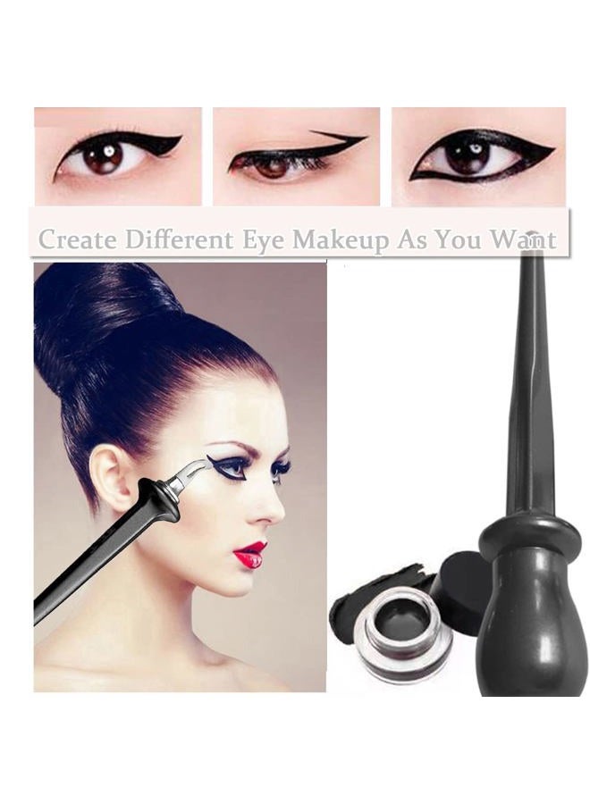Aaiffey Eyeliner Applicator Kit With Cream Gel, Reusable Silicone Tool, Waterproof Easy No-Skip Black (Tool + Cream) - Image 3