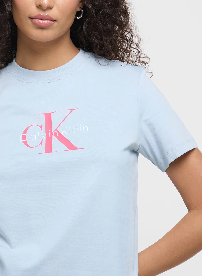 Calvin Klein Jeans  Logo Crew Neck T-Shirt for Women | Best Price UAE