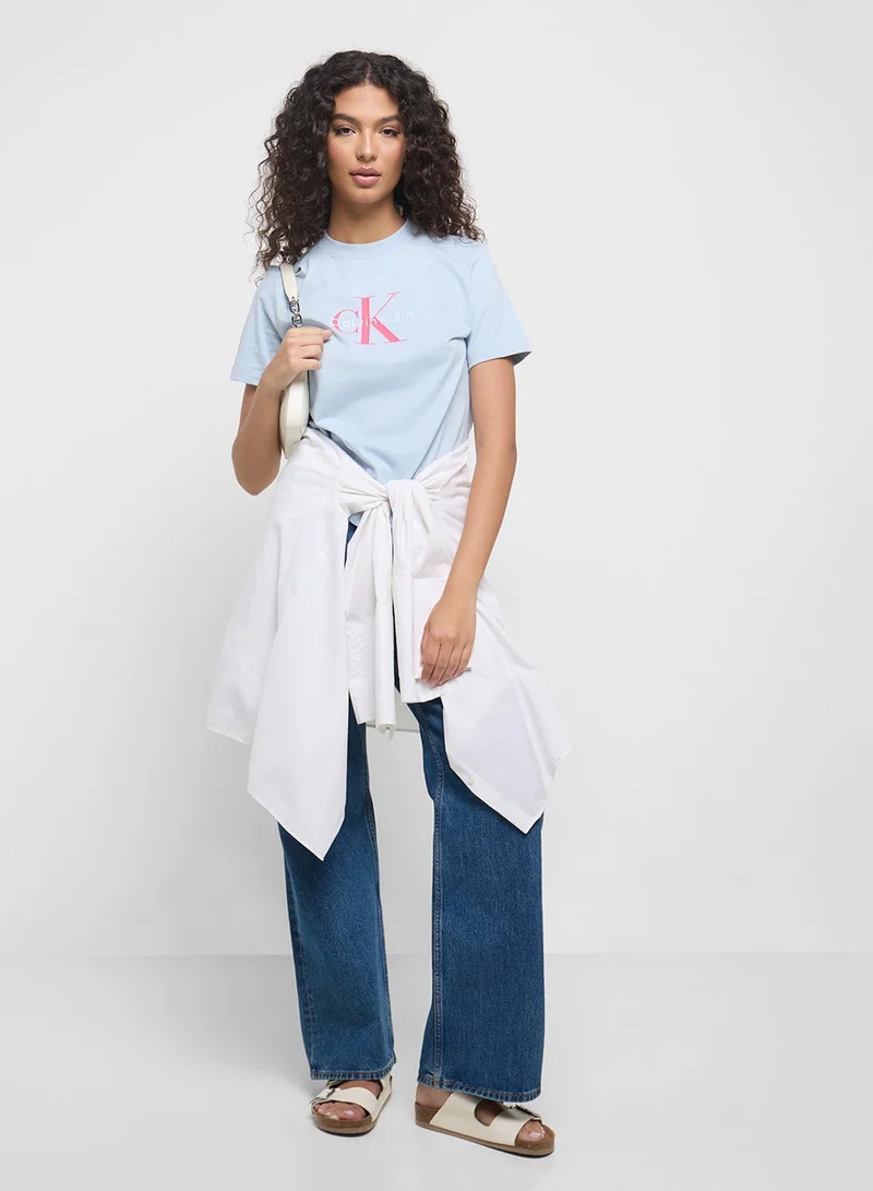 Calvin Klein Jeans  Logo Crew Neck T-Shirt for Women | Best Price UAE