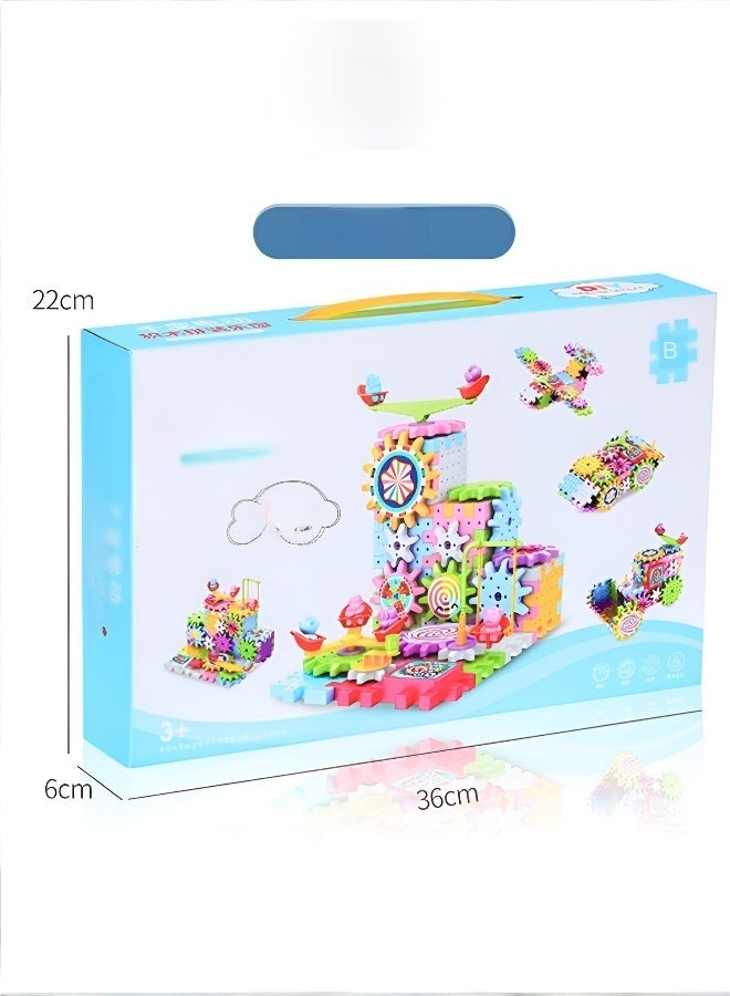 Variety of electric building blocks park gear rotating toy puzzle large particle puzzle set boys and girls 3-6 years old assembly  - Image 2