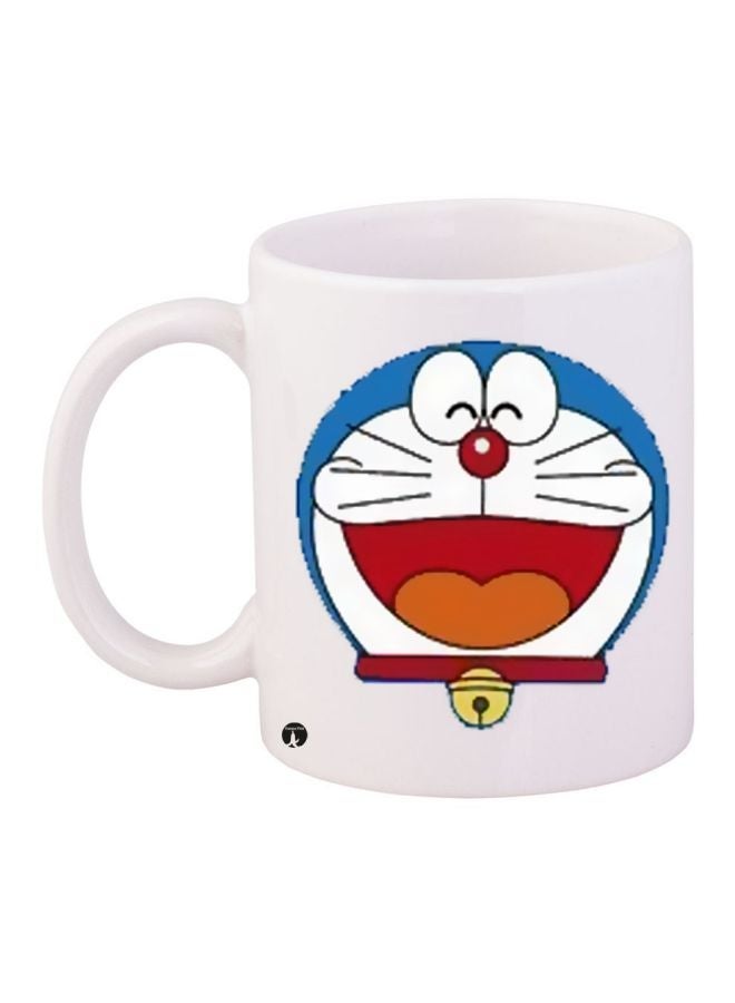 RYN Cartoon Printed Coffee Mug White/Blue/Red 11ounce
