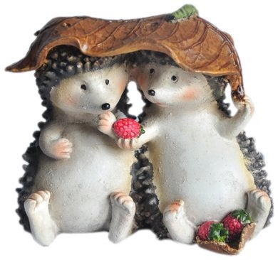 Top Collection Enchanted Story Fairy Garden Hedgehogs Sharing Outdoor Statue - Image 4