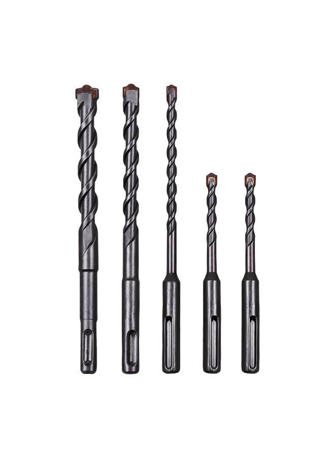 SENBANG 5 Pcs Drill Bit Set – Masonry Drill Bits Kit (5mm, 6mm, 8mm, 10mm, 12mm) – Heavy Duty Concrete Drill Bits - Image 1