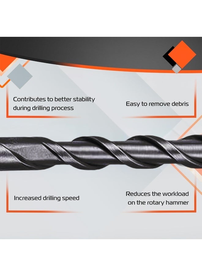 SENBANG 5 Pcs Drill Bit Set – Masonry Drill Bits Kit (5mm, 6mm, 8mm, 10mm, 12mm) – Heavy Duty Concrete Drill Bits - Image 4