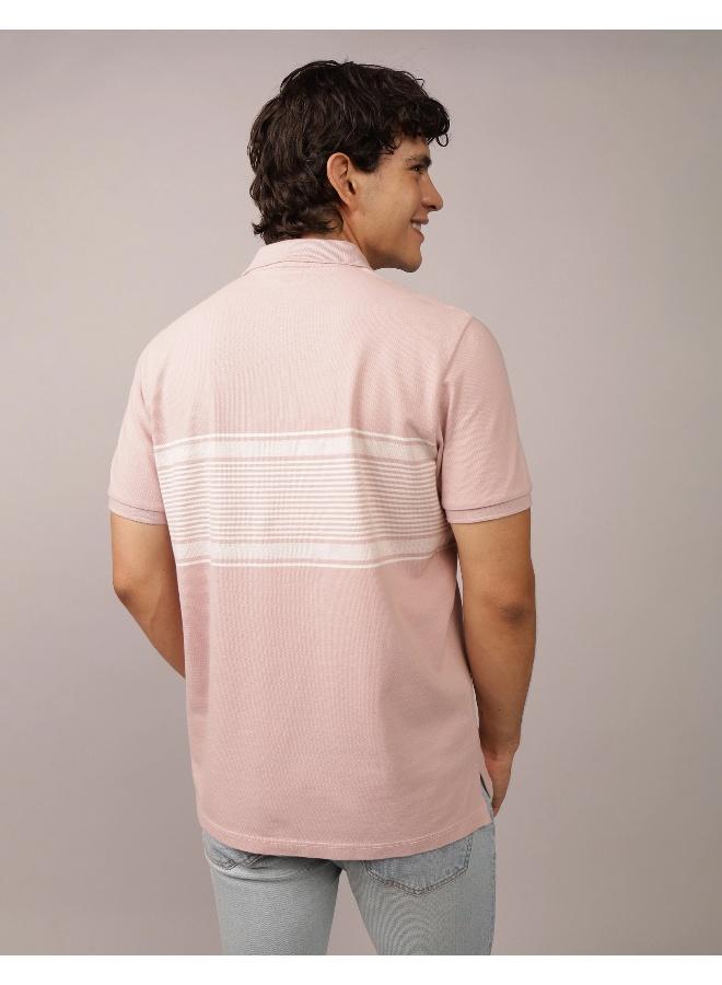 American Eagle AE Logo Striped Polo Shirt - Image 4