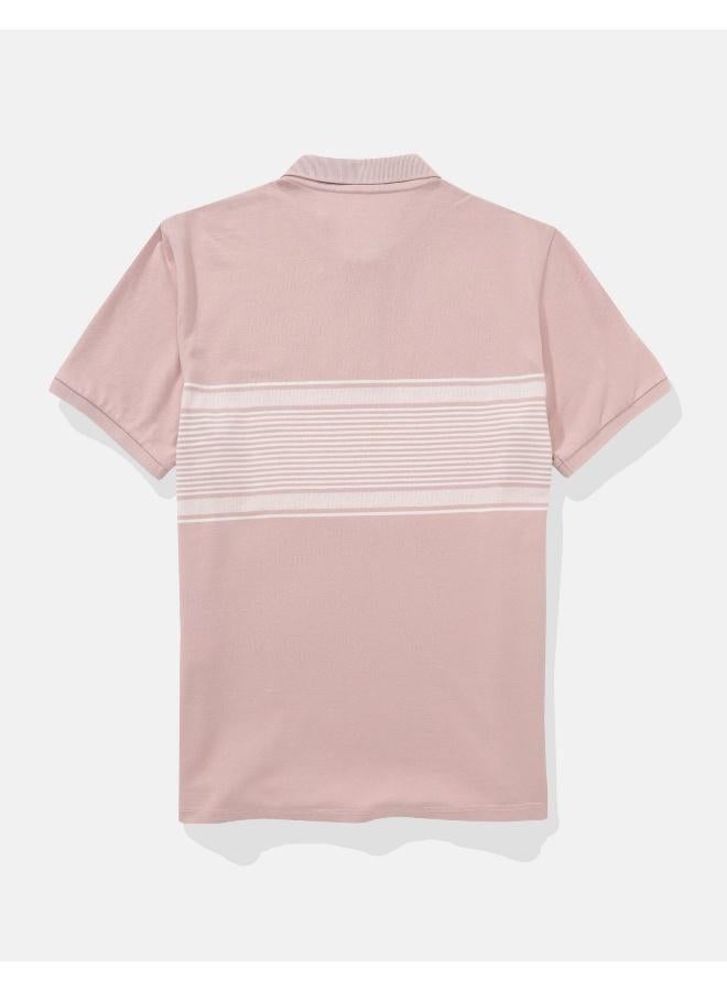 American Eagle AE Logo Striped Polo Shirt - Image 2
