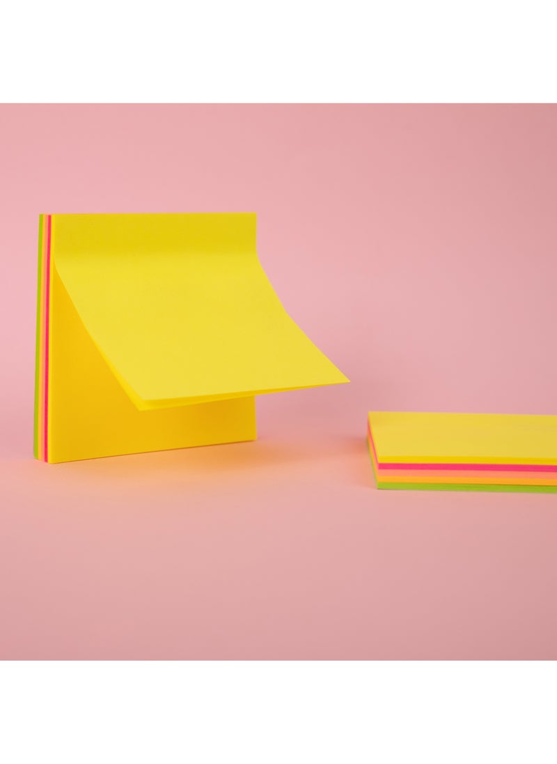 بريما 12 قطعة عالي الجودة ورق ملاحظات لاصق 3×3 (100 ورقة لكل دفتر) - علبة 12 دفتر بألوان متنوعة | لاصق قوي، ورق ناعم غير قابل للتلطيخ، قابل للإزالة وإعادة الاستخدام لتنظيم الملاحظات والتبويب - Image 2
