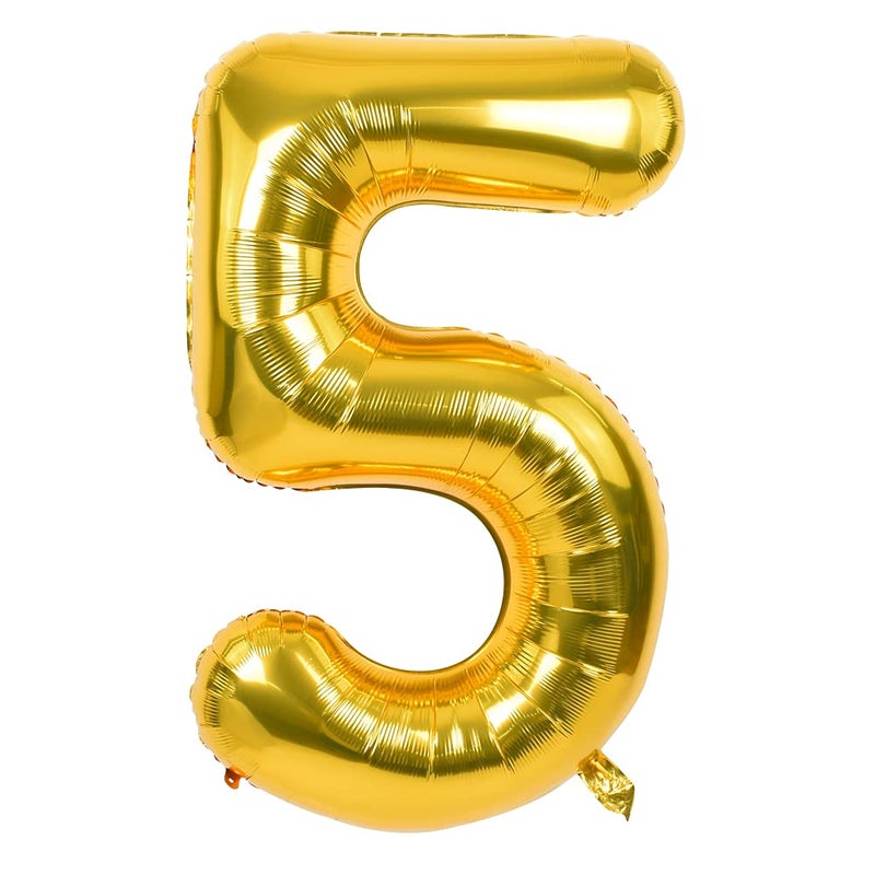 TONIFUL 40 Inch Gold Large Numbers 09Number 5 Digital Helium BalloonsFoil Mylar Big Number Balloons for 2026 Graduation New Year Eve Birthday Party Supplies Decorations - Image 2