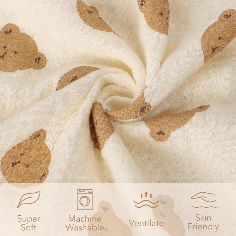 Knirose FluffyBacked Swaddle Blankets Baby Double Layer Muslin 100 Cotton Front Nursery Plush Dotted Fleece Back Receiving Bed Quilt Blanket for Unisex Newborn Baby Toddler Boys Girls 30 x 41 Inches - Image 5