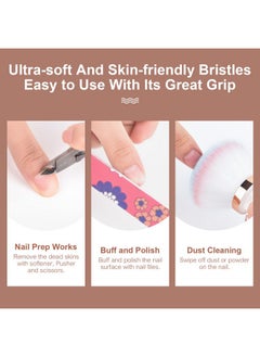 KADS KADS Nail Dust Brush Makeup Brush Flower Shape Crystal Base Nail Cleaning Brush Manicure Pedciure Brush Tool (Pink Flower Shape)  - Image 5