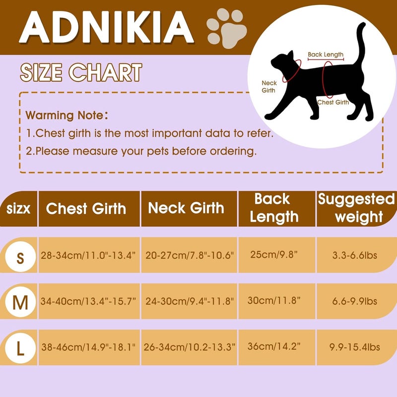 ADNIKIA Cat Recovery Suit with Hind Legs, Breathable Onesie After Surgery Female for Abdominal Wounds or Skin Diseases, Anti-Licking Full Body Pet Surgical Pajamas, E-Collar Alternative Wear - Image 4