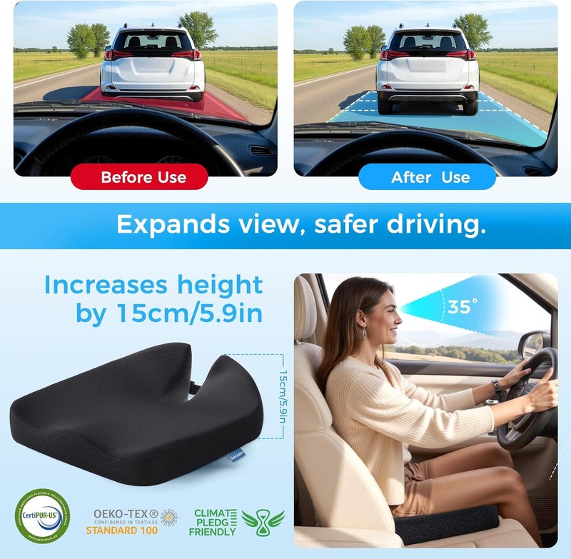 Niceeday Car Seat Cushion - Extra Large Memory Foam Support - Image 3