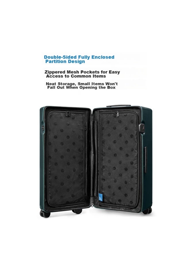 Ito Luggage Pistachio Suitcase, Trolley Case For Men And Women, Large Capacity Carry-on, Forest Green, 30 Inches - Image 5