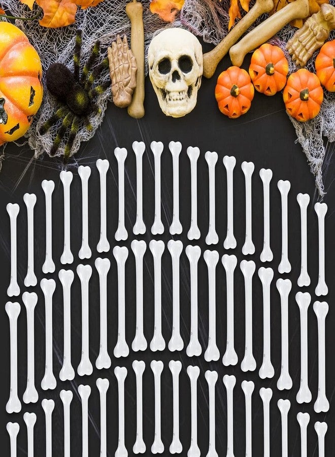 TORINALITAL 120PCS Mini Plastic Bones, White Bones Halloween Decor, Small Plastic Bones for Gathering Decoration Caveman Theme Costume Supplies - Image 1