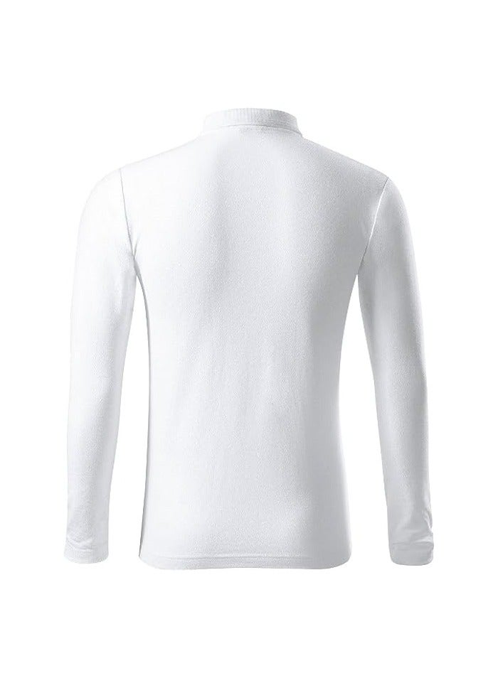 PRINTSHOP4ME 10Pcs Men's LONG SLEEVE POLO T-Shirt 220 GSM Pure Cotton Basic Colors  - Image 4