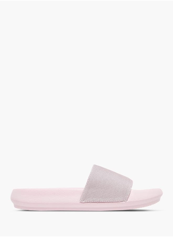 Celeste - Womens Textured Slide Slippers With Slip-On Closure - Image 1