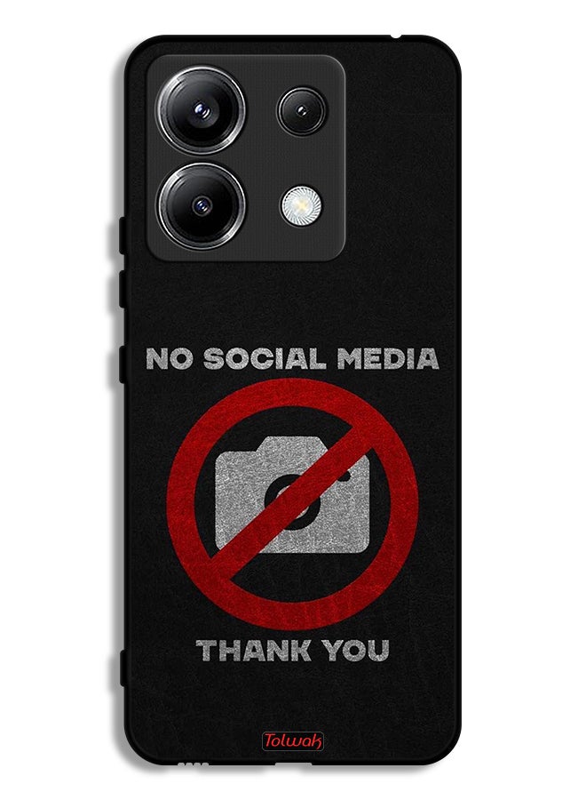 Tolwak Xiaomi Poco X6 5G Protective Case Cover No Social Media Thank You - Image 1