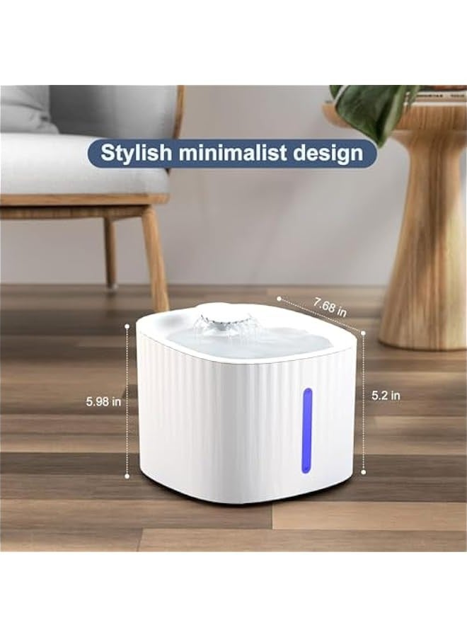 TRASSLE Cat Water Fountain, 3L Automatic Pet Water Fountain with LED Light, Healthy & Hygienic Drinking Bowl, Super Quiet Filters for Cats, Dogs, Multiple Pets - Image 2