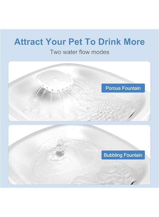 TRASSLE Cat Water Fountain, 3L Automatic Pet Water Fountain with LED Light, Healthy & Hygienic Drinking Bowl, Super Quiet Filters for Cats, Dogs, Multiple Pets - Image 4