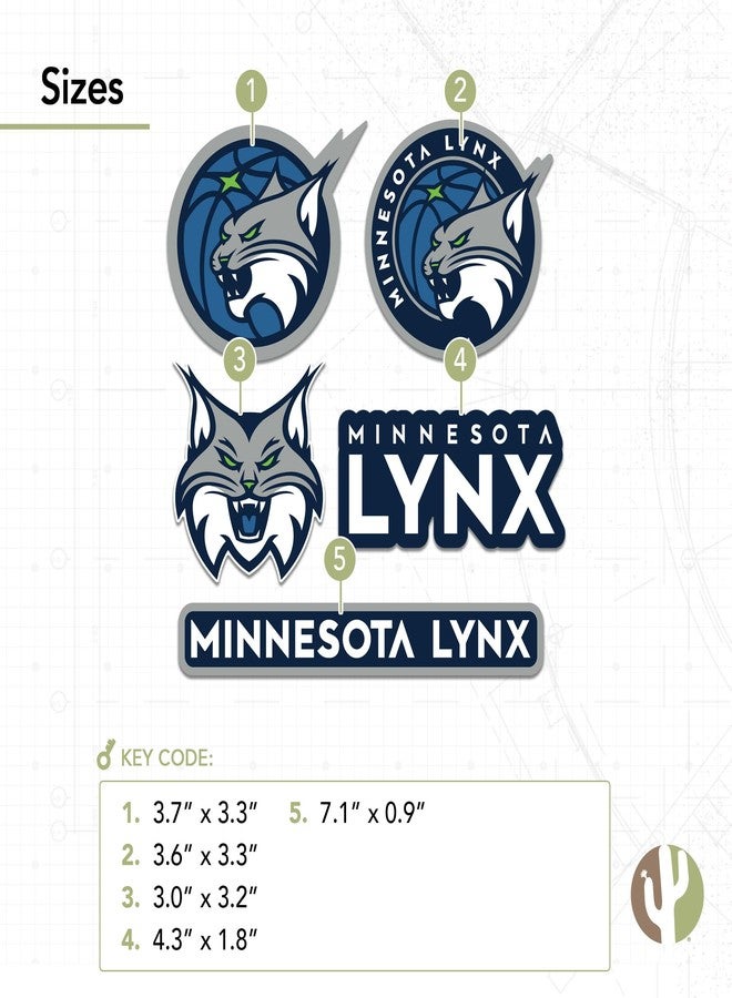 Desert Cactus Minnesota Lynx WNBA Women's National Basketball Association Officially Licensed Sticker Vinyl Decal Laptop Water Bottle Car Scrapbook (Type 2) - Image 3