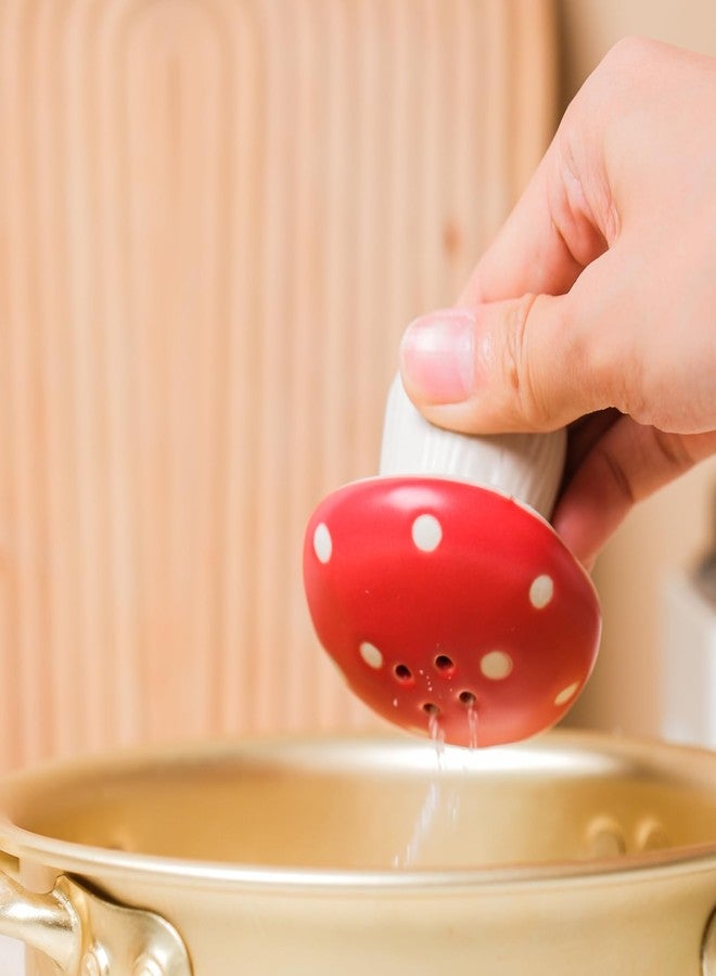 Qiuhome Cute Salt and Pepper Shakers Ceramic Salt and Pepper Shakers Set (Mushroom 3, Small) - Image 5