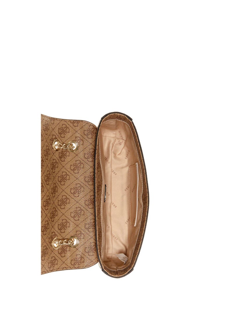 جس حقيبة كروسبودي قابلة للتحويل بشعار زادي من GUESS - لون أسود لاتيه - Image 2