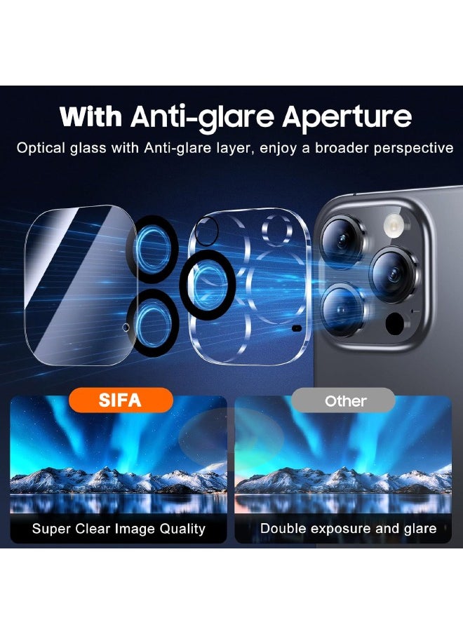 [1+1 Pack] iPhone 16 Pro Max Tempered Glass Screen Protector with Camera Lens Protector, Shatterproof and Shockproof, HD 9H Hardness Bubble Free Scratch Resistant (Boxed, with Installation Tool)