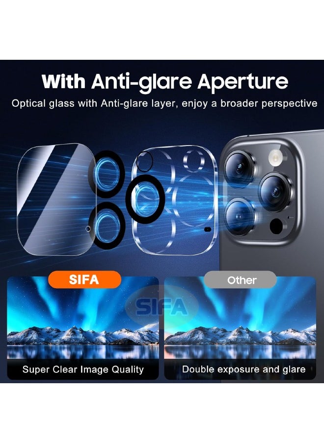 Glass - [1+1 Pack] iPhone 16 Pro Max Tempered Glass Screen Protector with Camera Lens Protector, Shatterproof and Shockproof, HD 9H Hardness Bubble Free Scratch Resistant (Boxed, with Installation Tool) - Image 1