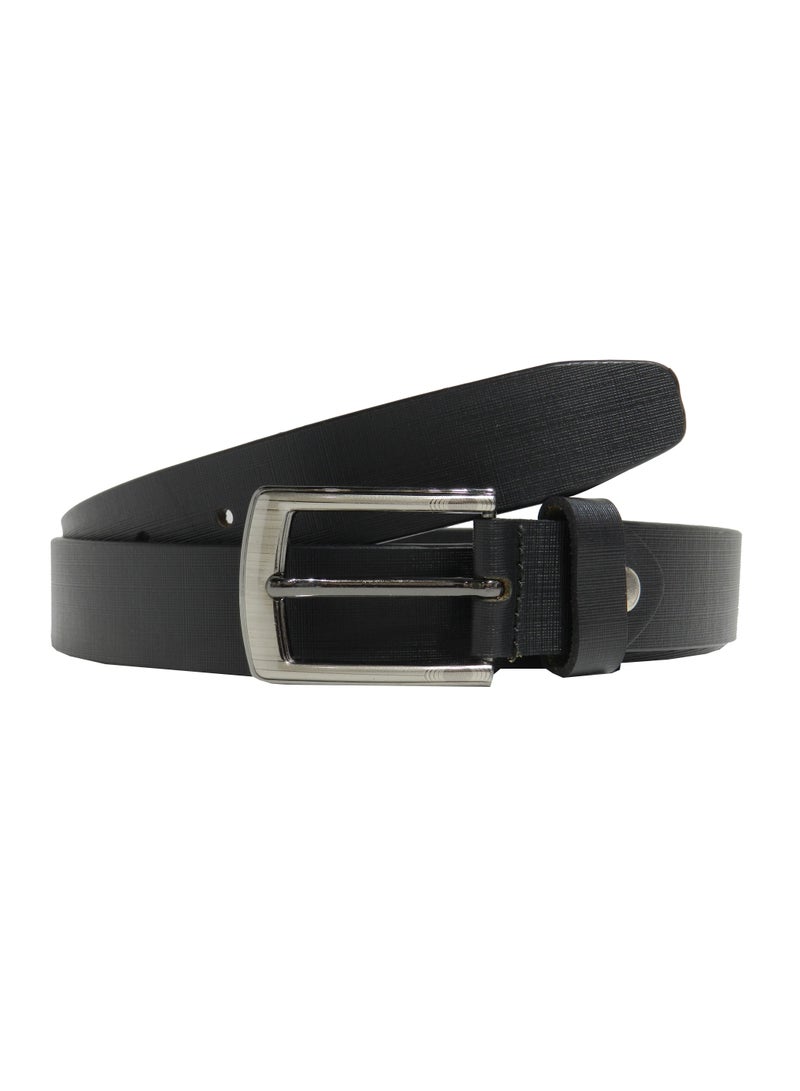 LAVERI LEATHER GENUINE LEATHER 30 MM FROMAL BELT FOR UNISEX IN BLACK  - Image 1