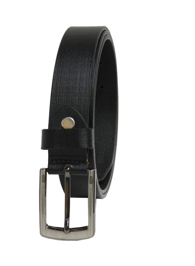 LAVERI LEATHER GENUINE LEATHER 30 MM FROMAL BELT FOR UNISEX IN BLACK  - Image 4