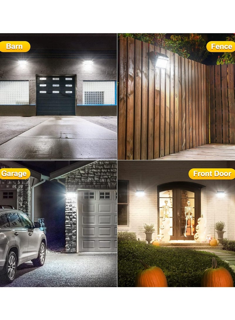 2 Packs Outdoor Solar Light, 4 Modes Stainless Steel Motion Sensor Light with 112 LED, IP65 Waterproof Light, Outdoor Lighting for Backyard, Garage, Deck - Image 2