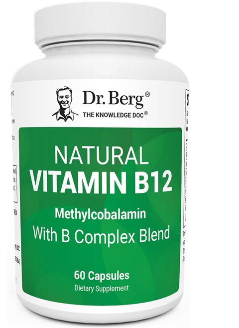 Vitamin B12 1000 mcg with B Complex Blend Energy, Nerve Health, and Cognitive Function 60 Capsules 60 Servings