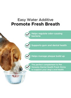Pet Honesty Oral Hygiene Dental Water Additive | Dog Mouthwash + Teeth Cleaning | Keeps Teeth + Gums Clean | Freshens Breath + Targets Plaque + Tartar  8 Oz  - Image 2