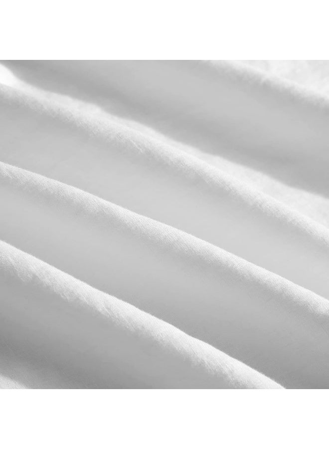 HYPREST 100% French Linen White Pillowcases King, Stone Washed Flax Linen King Pillowcase Set of 2, Super Soft Breathable Cooling Moisture-Absorbing Bed Pillow Covers, Envelope Design (20" X 40")  - Image 5