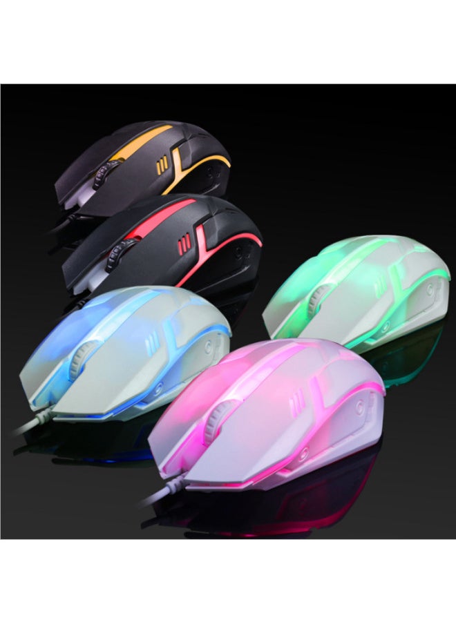 Li Magnesium S1 Electric Competition Weighted Wired Mouse USB Notebook Computer CF LOL Game Big Mouse Wholesale-Color:Force Magnesium S1 Black Luminous Mouse