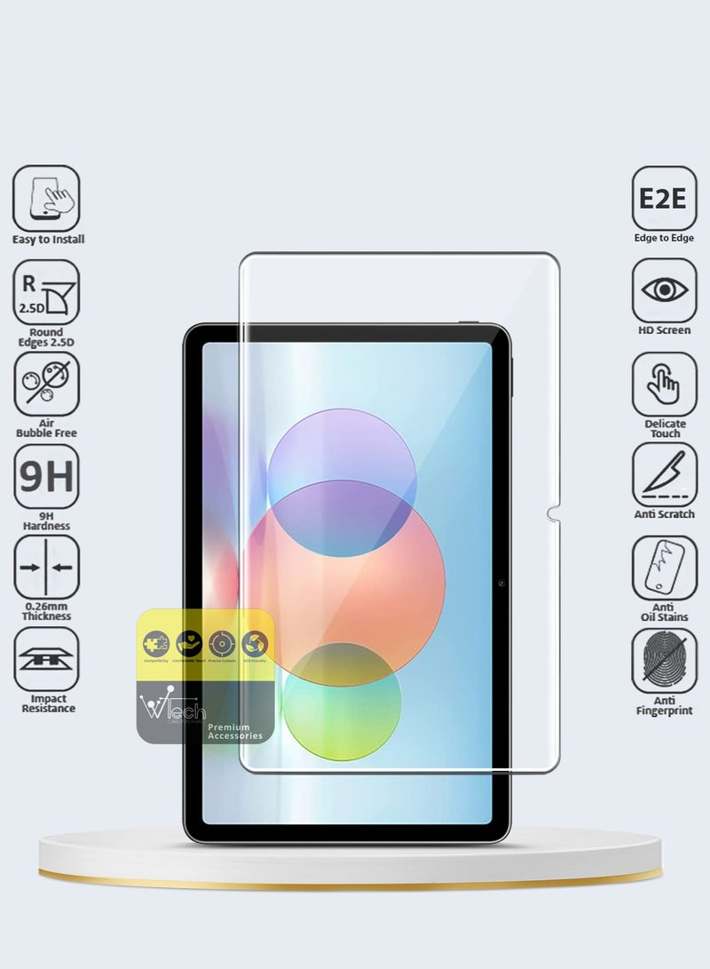 Wtech Pure Vision Series Curved Edges Full Coverage Anti-Reflection HD Tempered Glass Screen Protector For Huawei MatePad 10.4 Inch 2022 Clear - Image 2